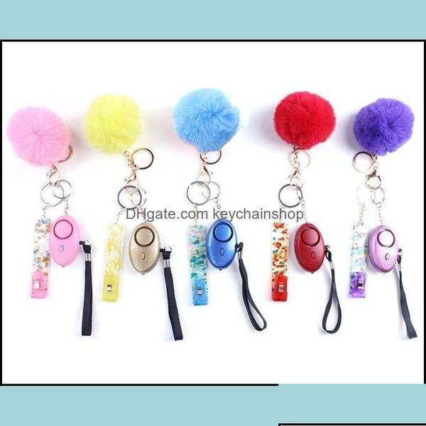 Chaveiros Chaveiros Cartão Grabber Household Auto Defesa Chaveiros Mulheres Moda Bonito Cartões de Crédito Pler Pompom Acrílico Débito Banco Keyc Dhfzq