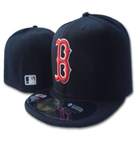 2020 Red Sox Fitted Baseball Caps Gesticktes Team-Logo Sport Flache geschlossene Hüte Outdoor-Mode Hip Hop Chapeau Bones6542004