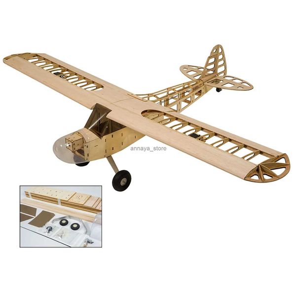 Aeronave Modle Dancing Wings Hobby S0801Balsa Wood RC Avião 1.2M Piper Cub Kit de aeronave de controle remoto / versão PNP DIY Flying Model1L23116