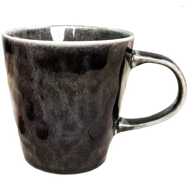 Tazze Tazza da caffè in ceramica europea Cambiamento del forno creativo Smalto Retro Colazione Latte Tazza da tè da ufficio semplice dipinta a mano di grande capacità