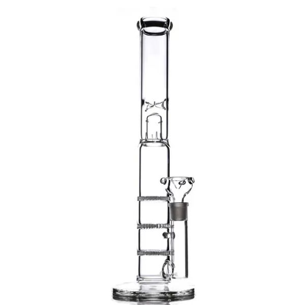 Wasserpfeifen Heady Glas Perkolator Bong Dreifachwaben 5 mm dickes Rohr Wasserbongs Dab Rig 16 Zoll ZZ