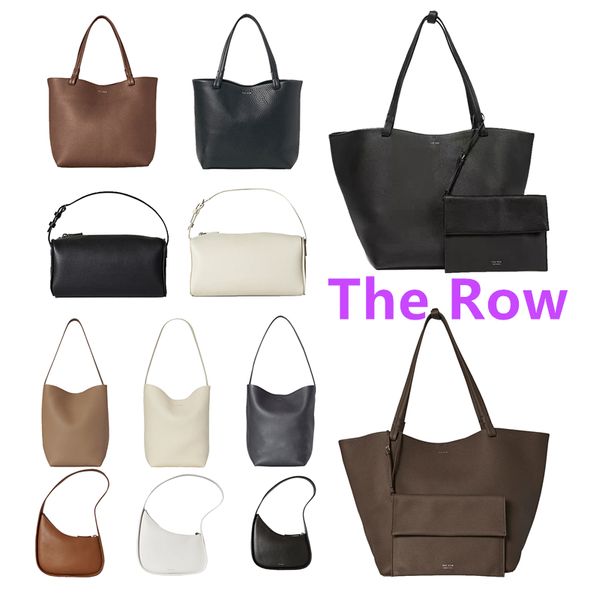Mens the row Lunch box shoulder designer Bag for woman half moon Park tote shop bags Luxurys purse and handbag Mommy bag real Leather travel crossbody clutch armpit bag