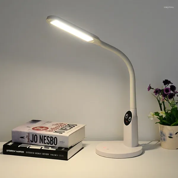 Lâmpadas de mesa LED Lâmpada Proteção para os olhos Leitura de cabeceira Luz de estudo interno Trabalho Dimmable Iluminação Simples Decorações de casa