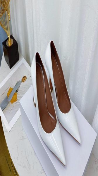 AMINA MUADDI Designer di alta qualità da donna tacchi a spillo sandali tacchi alti scarpe eleganti rivetti di cristallo lettere uniche in vari9924434