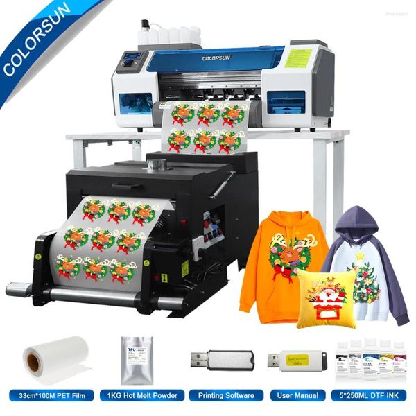 Macchina da stampa per magliette con stampante Colorsun A3 DTF diretta per trasferire Impresora tessile per tutti i tessuti