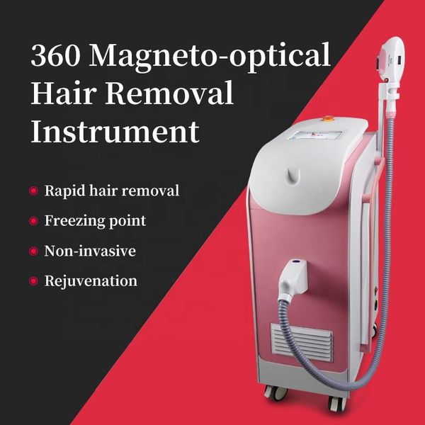 360 magneto-óptico opte rejuvenescimento da pele ipl indolor permanente remoção do cabelo equipamento do salão de beleza