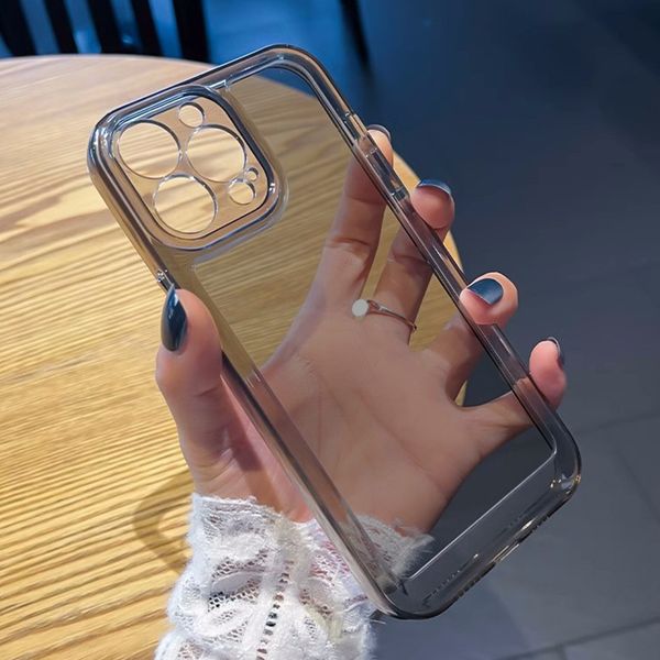 Schutzhülle für iPhone 15 Pro Max 14 Plus 13 Mini 12 11, langlebig, 1,5 mm Luftpolster, schwarz, transparent, transparent, TPU-Gel, Silikon-Gummi-Abdeckung, stoßfester Kameraschutz