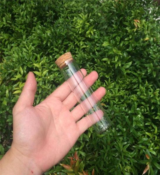 Intero 30120mm 60ml Bottiglie di vetro Fiale Barattoli Provetta con tappo in sughero Bottiglie trasparenti trasparenti in vetro vuoto 24pcslot11542693