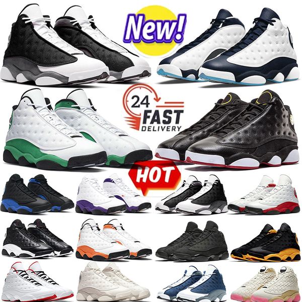 2024 scarpe sportive da basket 13 13s per uomo donna playoff fortunato verde navy nero rosso selce allevato università blu francese blu all'aperto scarpe da ginnastica scarpe da ginnastica 40-47