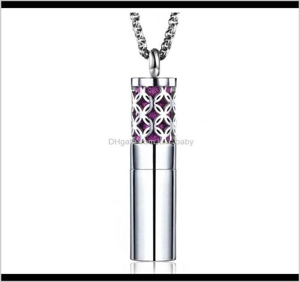 Cadeau de Pâques 316L en acier inoxydable fleur pièce de monnaie étoiles ailes tube bouteille de parfum urne collier mémorial cendres souvenir crémation B0Klc Nec8755833