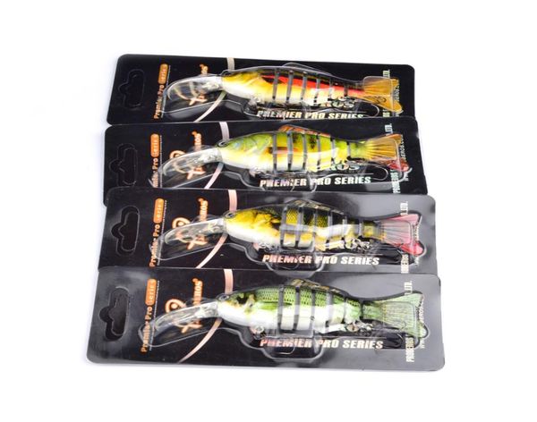 Neue 12 Farbe 112 cm 14 g Bass Angelköder Topwater Angelköder Multi Jointed Swimbait Lebensechte Harte Köder Forelle Barsch3818955