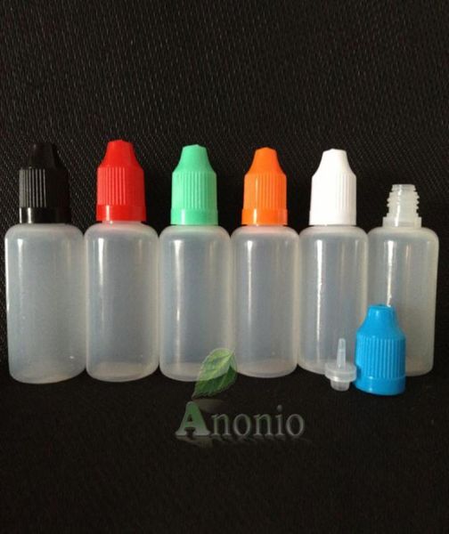 Bottiglie contagocce in plastica intere da 30 ml con tappo a prova di bambino Bottiglie contagocce vuote per bottiglia di liquido E 120 pz lotto ago vuoto 9761040