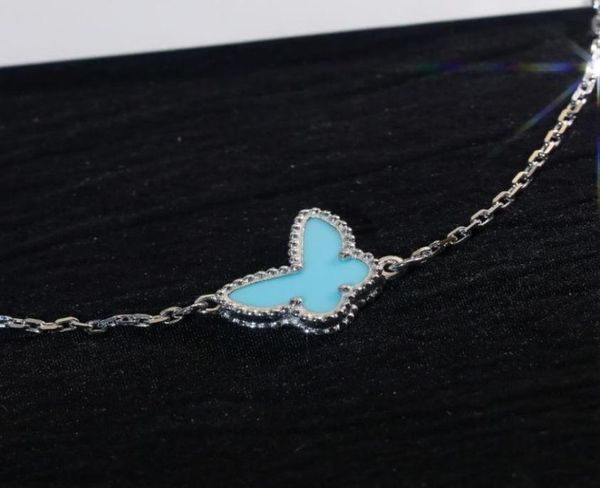 Bracciale turchese farfalla braccialetto di design in argento 925 materiale fibbia CNC forma adorabile gioielli da festa per donna di lusso87913248969354