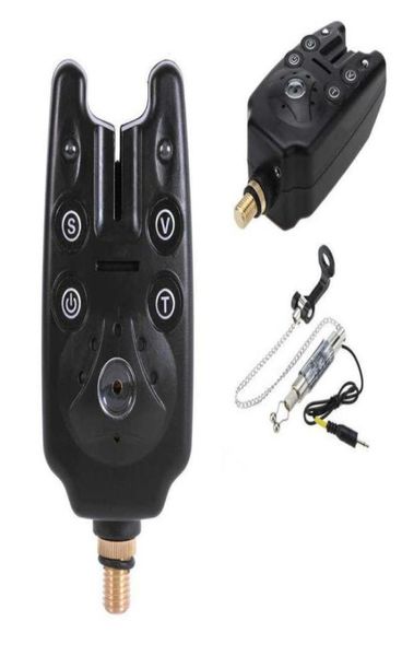 1PC 2 LED Einstellbare Ton Lautstärke Empfindlichkeit Ton Alarm Angeln Biss Alarm Wasserdicht Angeln Alarm Angelrute Swinger H104510072