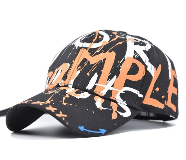 Ganze Buchstaben Hip Hop Graffiti Street Baseball Cap Gürtel GD gebogenes Gesims Hut Hip Hop Männer und Frauen Sonnenblende Buchstabe Graffiti 9717238