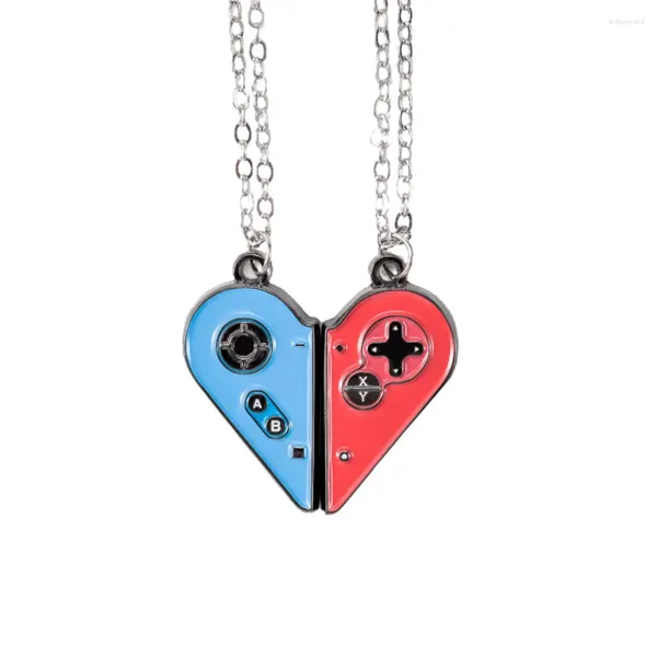 Collane con ciondolo a forma di cuore Controller di gioco Amore Amicizia Bff Collana abbinata per coppia Fidanzato Fidanzata Gioielli di San Valentino