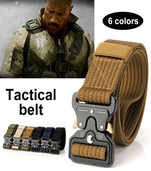 Cinto tático tiras de cintura caça ao ar livre fivela de liga de zinco edição melhorada casual segurança durabilidade combate webbing equipment6008352