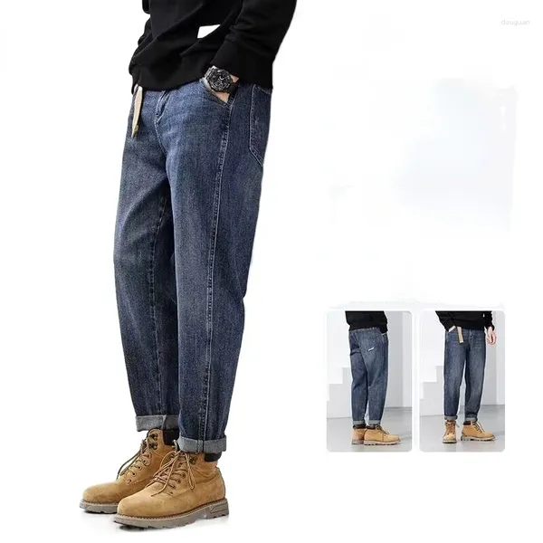 Jeans da uomo estivi slim fit per uomo streetwear designer coreano pantaloni in denim regolari pantaloni con foro hip-hop G88