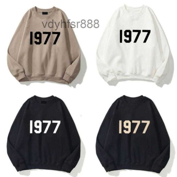 Hoodies Pullover Herrenmode Sweatshirts Trainingsanzüge Ess Letter 1977 Essentialhoodies Männer Frauen Kapuzensportbekleidung Street Loose Sweatshirt UKU5