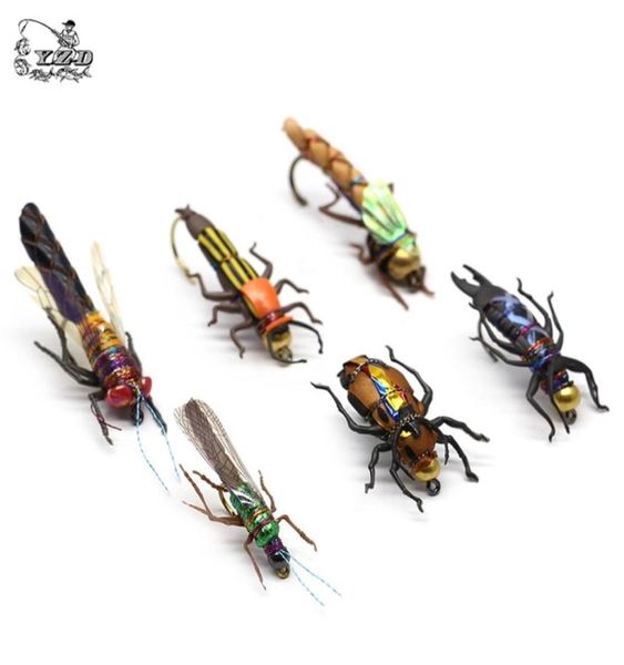 Realistisches Fliegenfischen-Fliegen-Set, 1618 Stück, trockene und nasse Fliegen, Insektenköder für Barschangeln, Sortiment, Fliegenfischen, Forellenköder-Set 2205235423719