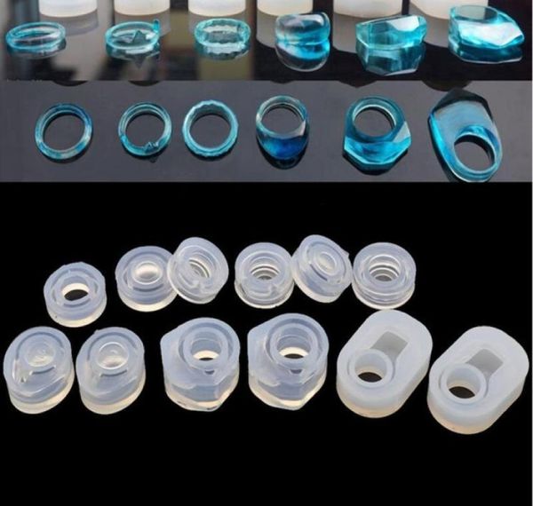 Stampo per anelli in silicone fai da te assortito da 6 pezzi per creazione di gioielli in resina artigianale7164284