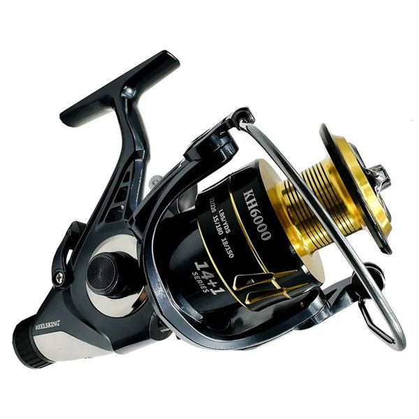 Fliegenfischen Reels2 KH3000 KH6000 Serie Ultraleichte Metallspulenrolle Doppelbremse Pesca Übersetzungsverhältnis 5,2 1 4,9 1 mit Griff 231212