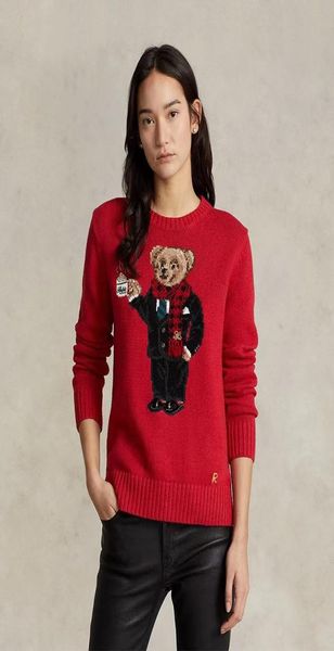 Kadın sweaters karikatür rl ayı Kadınlar kış giyim moda uzun kollu örgü kazak Çin kırmızı tarzı ceket 230109608799