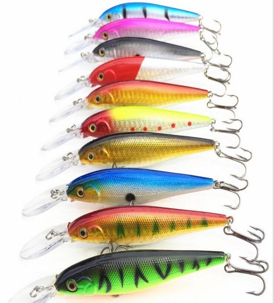 Super qualidade 5 cores 11cm 105g isca dura minnow iscas de pesca baixo água salgada fresca 4 ganchos farpados hjia1786252324