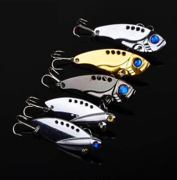 5PC Lama in metallo VIB Esche da pesca Cucchiaio Esche per spigola dura 54cm 11g Vibrazioni artificiali Crankbait7574353