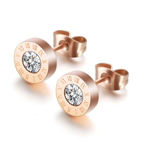 2023 Designer de luxo Mulheres Moda Stud Lover Presentes com Diamante Alto Polonês Brincos de Noivado para Natal Brincos de Algarismos Romanos Designer para Mulheres