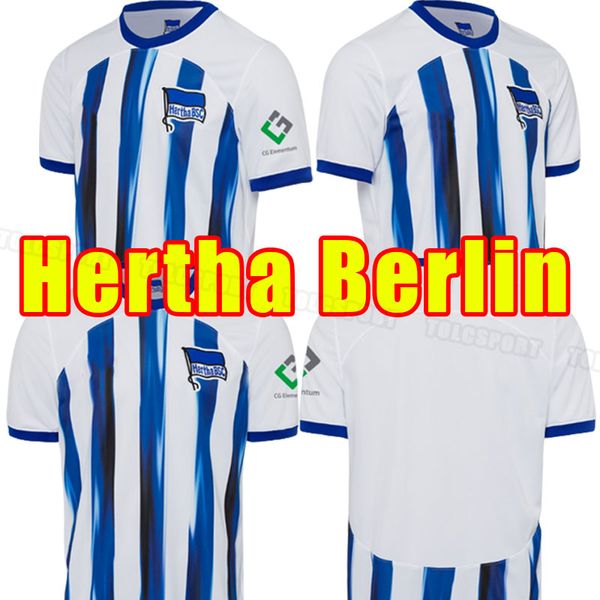 23 24 Hertha BSC Futebol Jerey GUENDOUZI CUNHA PIATEK Futebol Jerey Berlim CORDOBA DILROSUN TOUSART LUKEBAKIO Uniforme Hirt 2023 2024 Full Et Ock Masculino