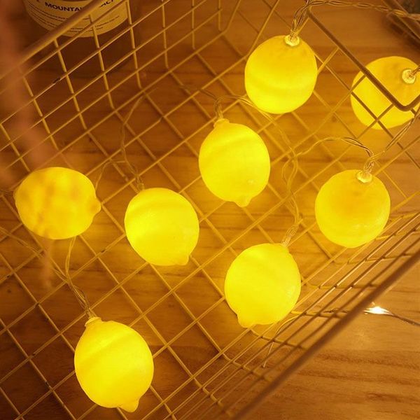 BRELONG LED limão luz string decoração do feriado pequena lanterna rede vermelha ins string luzes layout da loja luz piscando batedor256m
