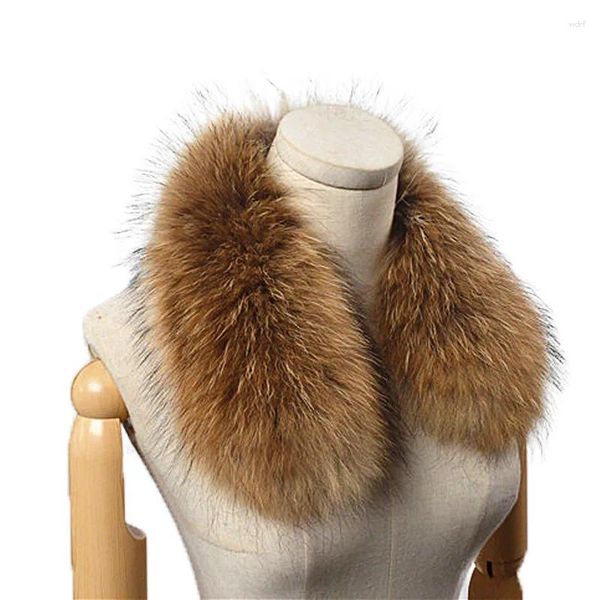Sciarpe Deal Collo in vera pelliccia Sciarpa naturale per donna e uomo Giacche calde invernali Sciarpa corta alla moda