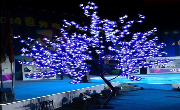 2017 LED-Kirschblütenbaum-Licht, 864 Stück LED-Lampen, 18 m Höhe, 110–220 V AC, sieben Farben für die Option, regensicher, für den Außenbereich, Drop Sh6781817