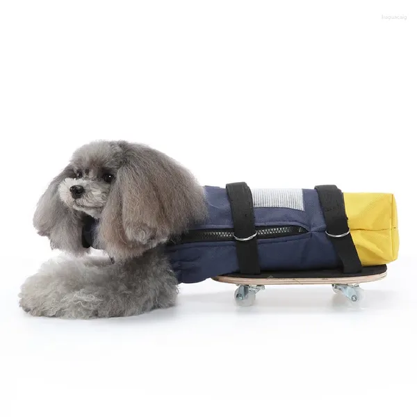 Transportador de cães suprimentos para animais de estimação walker protetor de peito de madeira membros inferior corpo saco de arrasto reabilitação de scooter