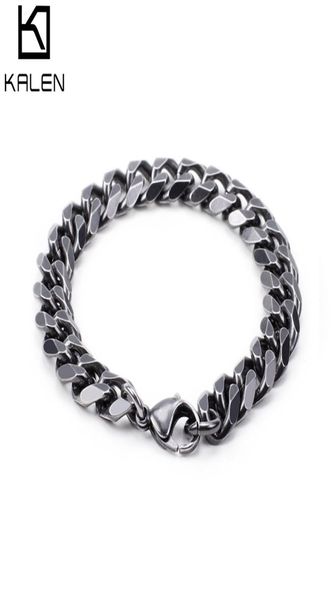 Retro 316 Edelstahl gebürstete Gliederkette Armbänder für Männer Biker Matte Handkette Handgelenk Wickelarmbänder Günstiger Schmuck1343682