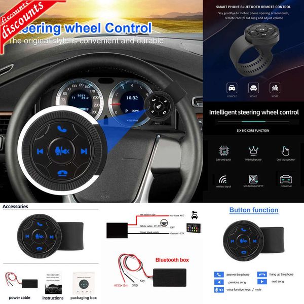 Novas outras peças de automóvel Bluetooth botão de mídia controle remoto para carro motocicleta volante leitor de música áudio rádio mp3 player botões universais