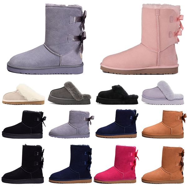 Ugglis Boots Australische Schnee-ugglis Stiefel Frauen Dicke Sohle Winter【code ：L】Kurze uggssy Schuhe Mädchen Klassische Damen Stiefel Bow Knots Designer Schuhe