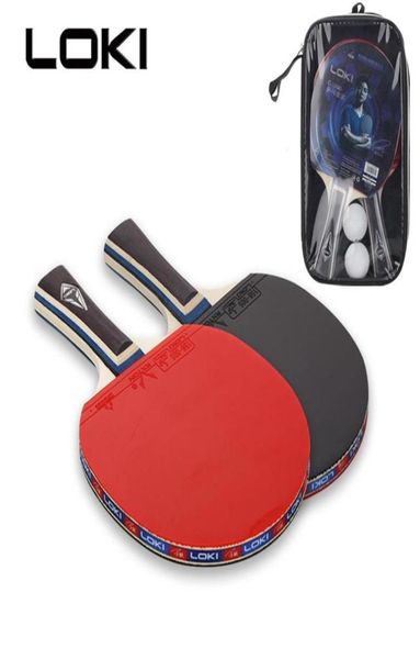 2 pezzi Racchette da ping pong Set Allenamento Ping Pong Paddle Bat Buona sensazione di mano per bambini Studente Studente Intrattenimento C181120191238009