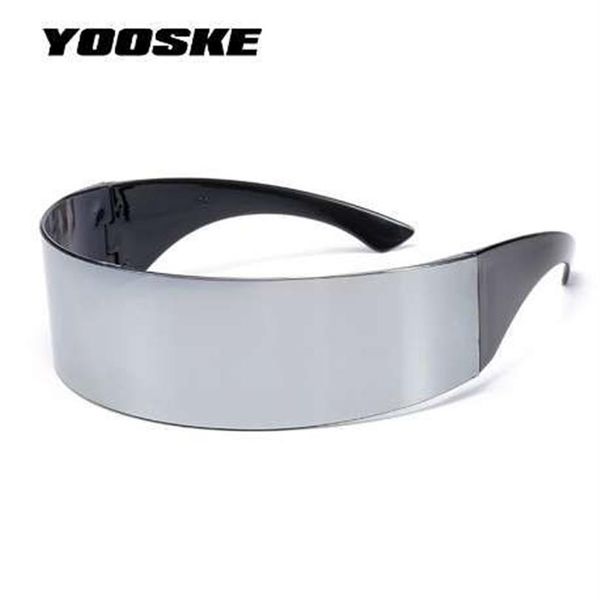 YOOSKE Divertente Futuristico Avvolgente Monob Costume Occhiali da sole Maschera Novità Occhiali Halloween Party Rifornimenti del partito Decorazione335x