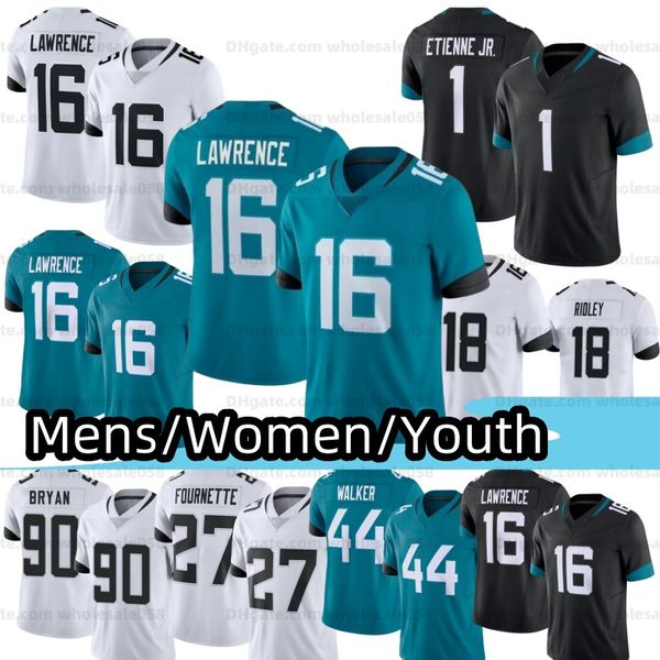 Lawrence Football Trevor Jersey Personalizado Travon Walker Kirk Travis Etienne Jr Devin Lloyd Josh Allen Evan Engram Anton Harrison Andrew Wingard Homens Mulheres Atacado