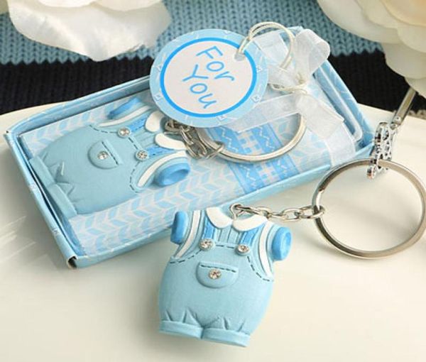 Baby Boy Favor и подарок для ребенка, маленький комбинезон, брелок для ключей синего цвета для подарков для маленьких мальчиков и детских вечеринок, 10 шт., слот8256907