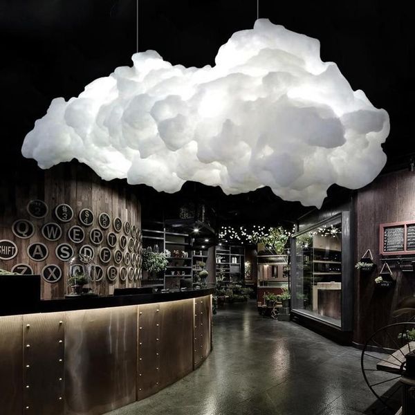 Lampade a sospensione Modern Floating Cloud Luci a LED Lampada da soggiorno Bar Shop Decor Lampade a sospensione Lampade a sospensione per bambiniPendant259r