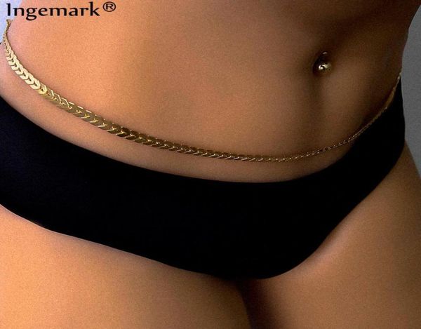 Ingemark индийская сексуальная цепочка на талию, украшения для тела, летние пляжные аксессуары, модные поясные цепочки, женские ожерелья, пояс P089055710