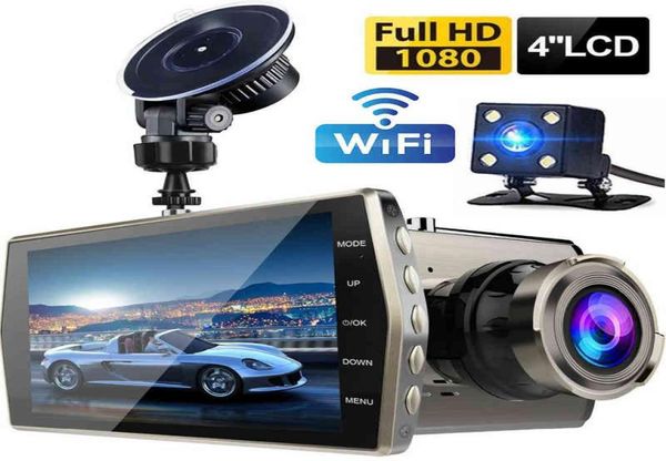 Dvr per auto Full Hd P Dash Cam Telecamera per retrovisione Videoregistratore per veicoli H Monitor per parcheggio Visione notturna GSensor Telecamera per cruscotto per auto J2206019501678