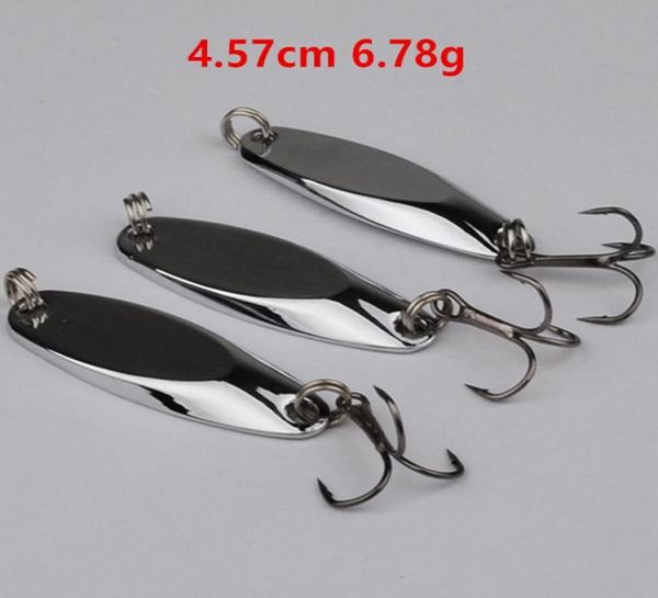 10pcslot Silber 457 cm 678g Vib Löffel Metallköder Köder 8 Hakenfischerhaken Fishhooks Pesca Tackle KL2233993301