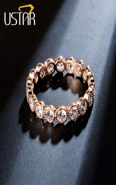 Обручальные кольца с кристаллами циркона для женщин, модные украшения, кольца на палец цвета розового золота, женские Anel bijoux, высокое качество5157341