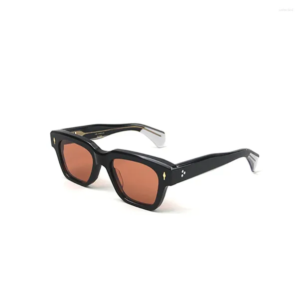 Óculos de sol Fellini Luxo Banda Estilo Clássico para Mulheres e Homens Tortoiseshell Âmbar Padrão Cor Sólida Lentes Personalizáveis