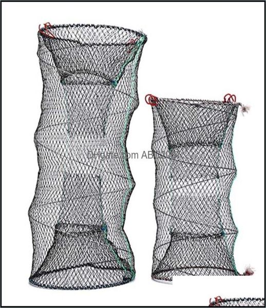 Pesca Sportiva Pesca all'aperto Aessories 4 dimensioni Trappola pieghevole Cast Keep Net Granchio Gamberi Aragosta Catcher Pot Pesce Anguilla Pn Sh1465940