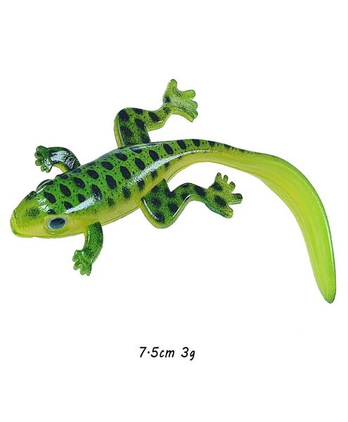 75 cm 3g Elliot Frog Iscas Macias Iscas Engrenagem De Pesca De Silicone 20 Peças / Lote FS38372149